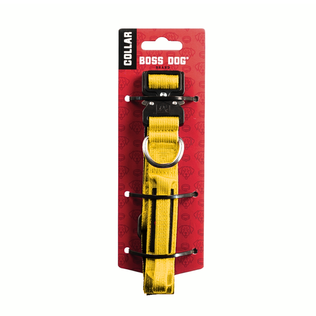 Boss Dog Tactical Collar 1.5" - Large - Yellow