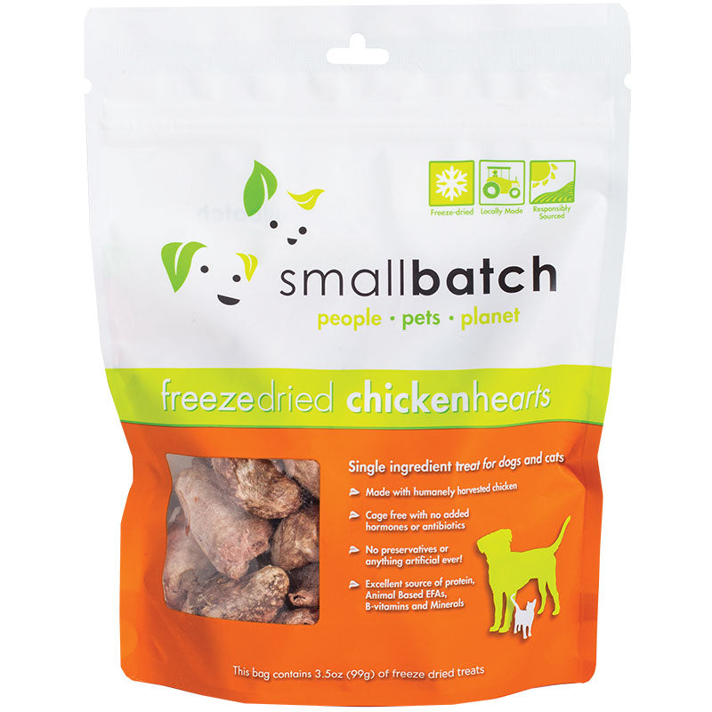 Small Batch Freeze Dried Chicken Hearts 3.5oz