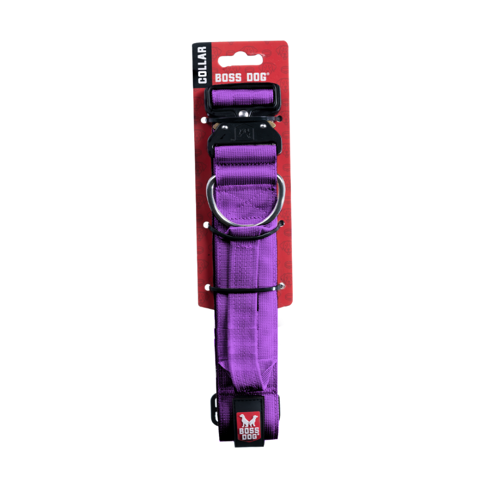 Boss Dog Tactical Collar 2" - XLarge - Purple
