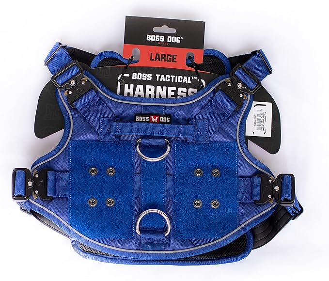 Boss Dog Tactical Harness - Large - Blue