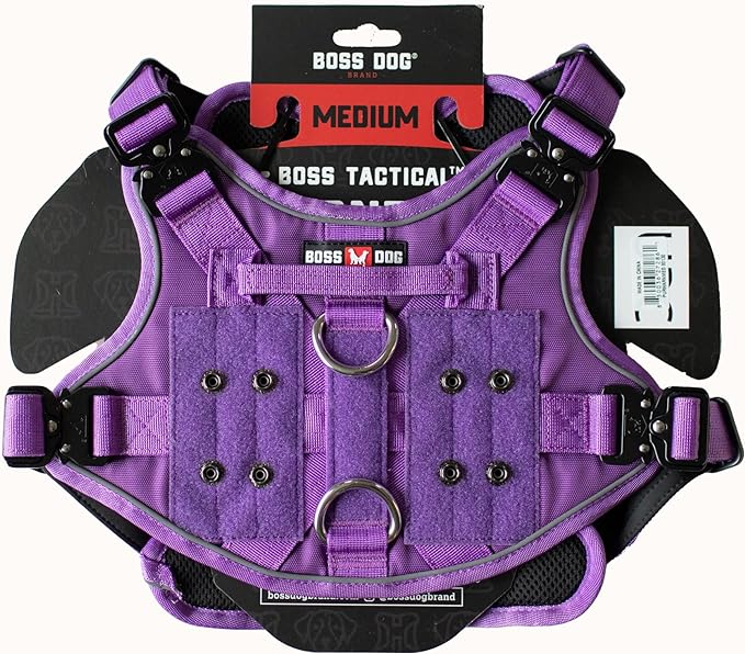 Boss Dog Tactical Harness - Medium - Purple