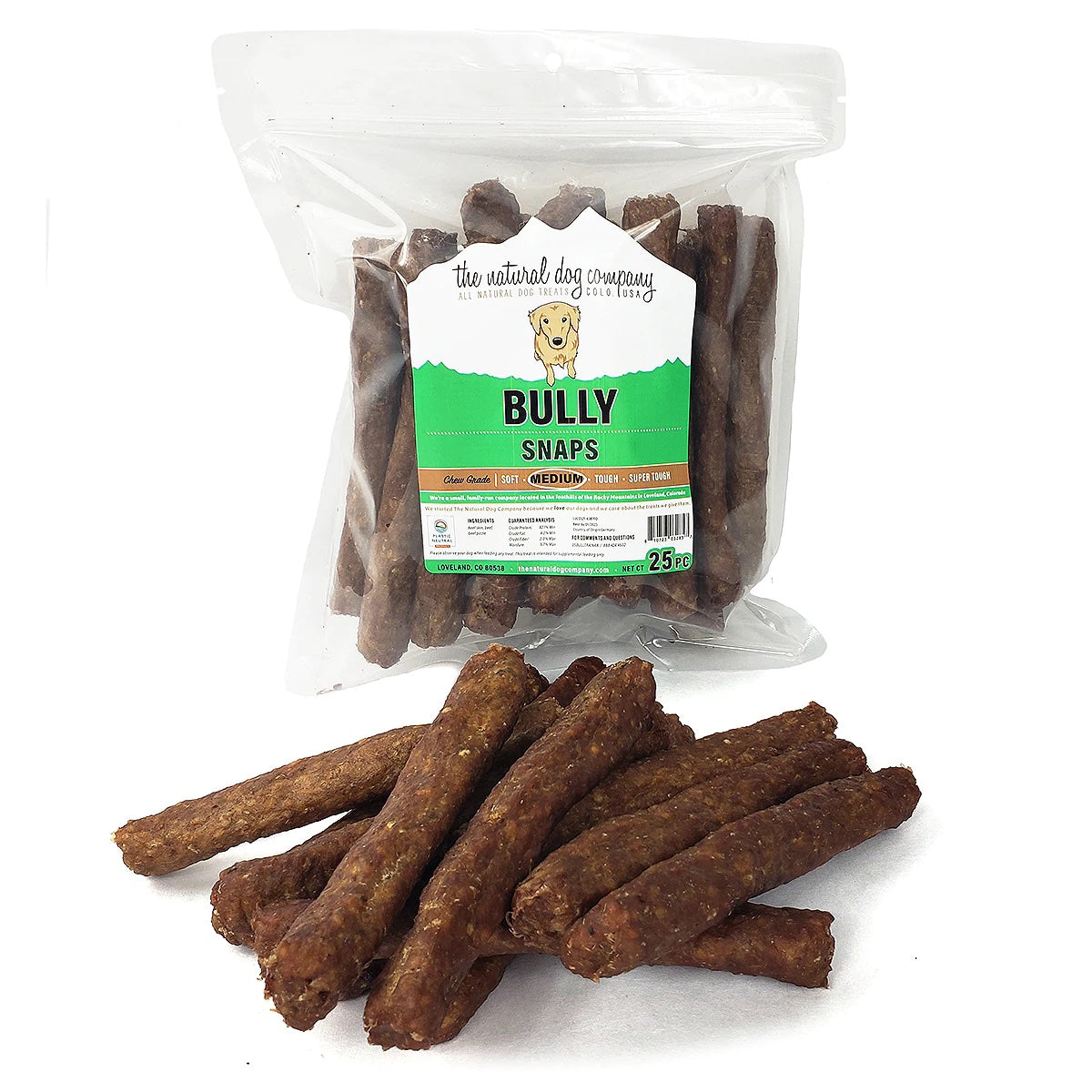 Tuesdays Natural Dog Company 5'' Bully Snaps 6 Pack