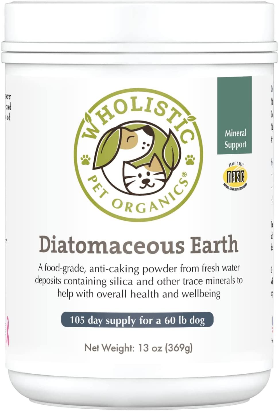 Wholistic Pet Diatomaceous Earth 4.5oz