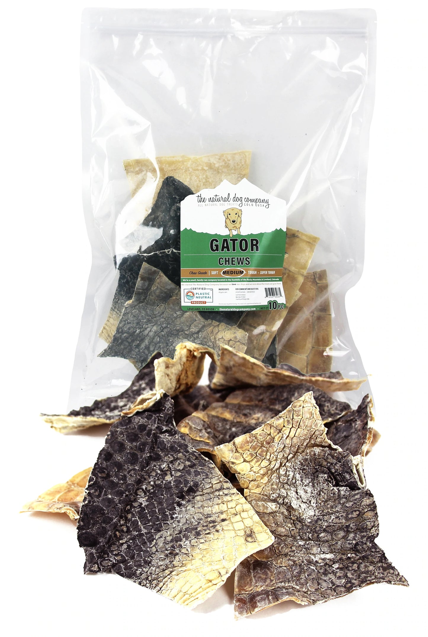 Tuesday's Natural Dog Company Gator Chews Individual