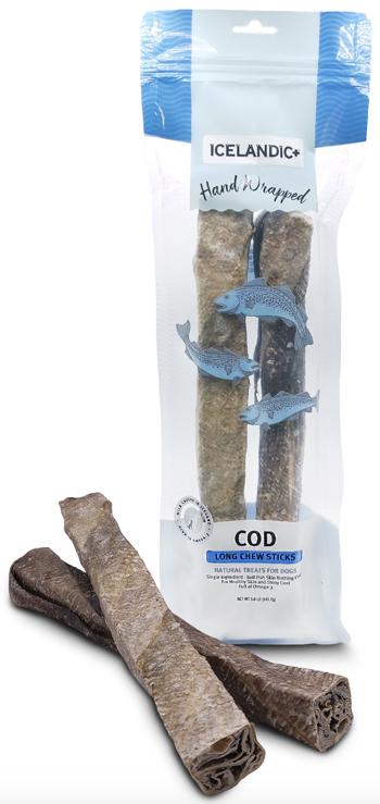 Icelandic Cod Long Chew Sticks 3.8oz - 2pack