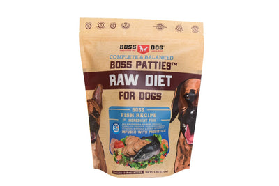 Boss Dog Complete Raw Frozen Fish Diet Patties 6lb
