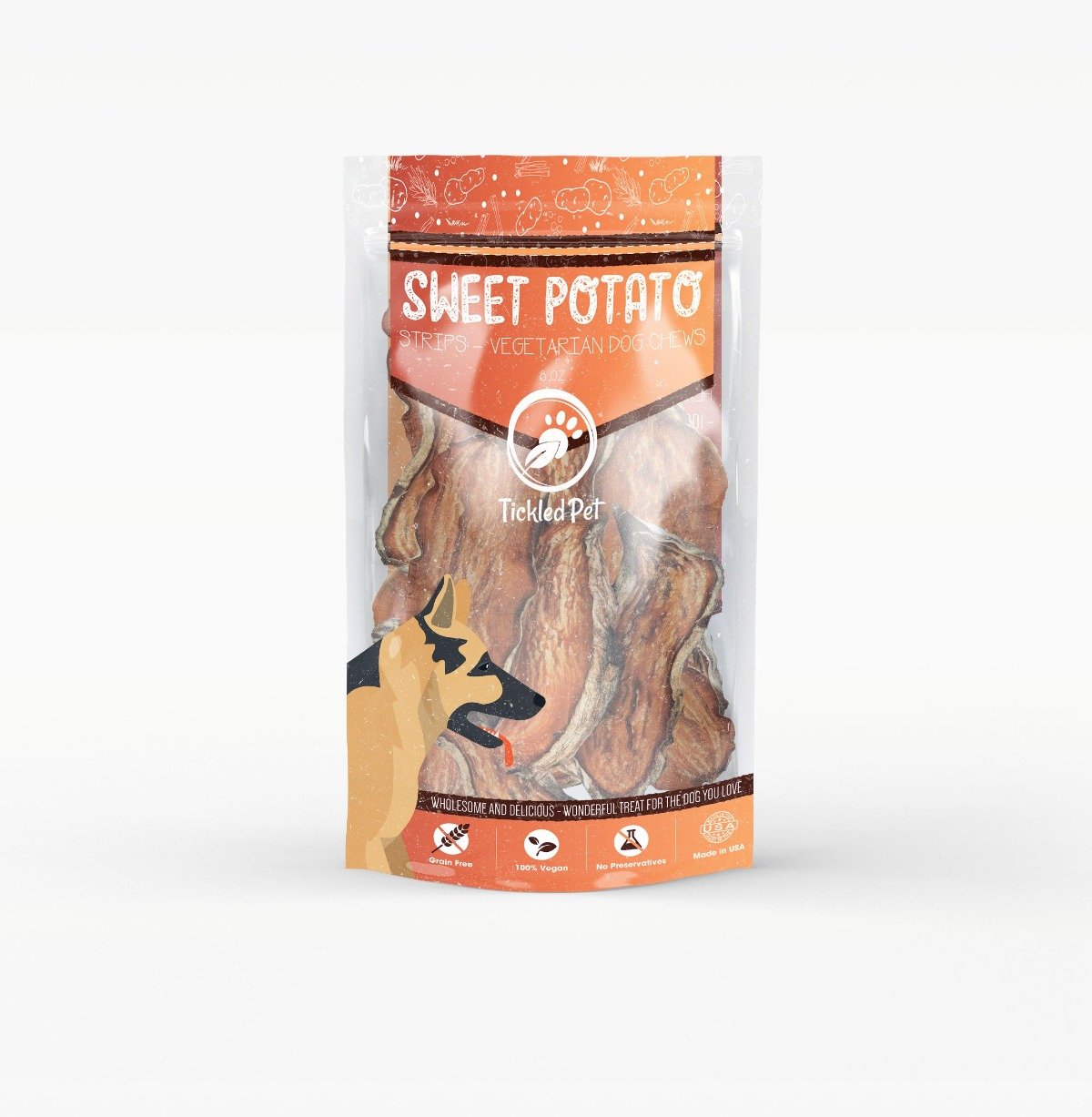 Tickled Pet Sweet Potato Chews- Strips 16oz